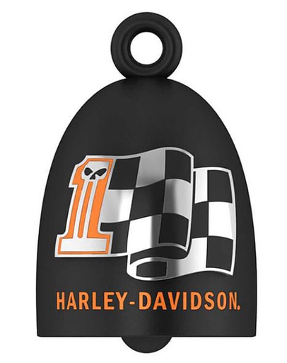 [HRB119] Checkered Flag Ride Bell #1 Dark Custom Logo