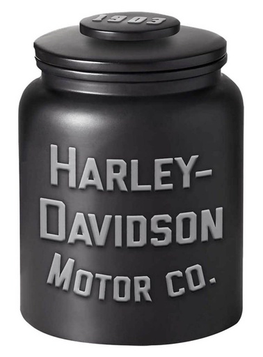 [HDX-99229] Motor Co. Cookie Jar, Matte Black Ceramic Jar