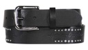 Rockers Rhinestones Genuine Leather Belt