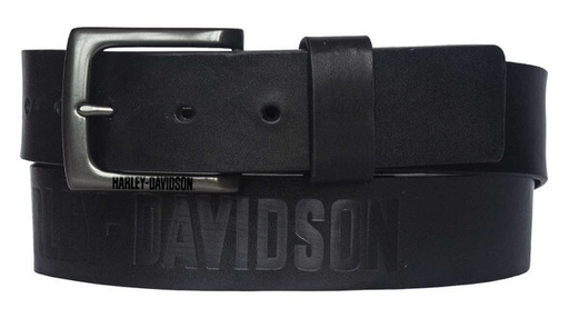 Vintage Race Genuine Black Leather Belt