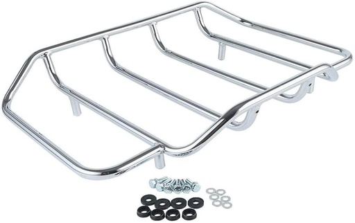 [XF290646] Chrome Luggage Rack Rail Tour Pack Carrier Trunk Top for Harley