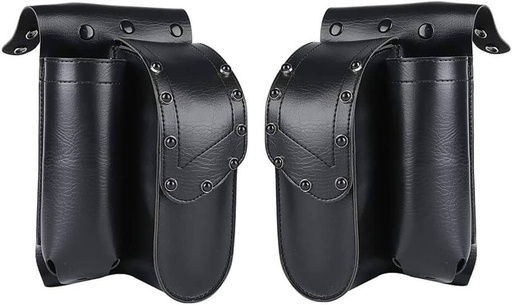 [X002P1DROT] Left and Right Side Saddlebag Guard Bag w/ Water Bottle Holder for Harley