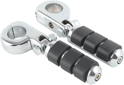 [XF120-014] Universal 1-1/4" Highway Footpegs with P Clamp Mount Fit for Yamaha &amp; Harley