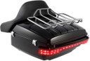 LED King Tour Pack Trunk Backrest Luggage Rack with Brake/Turn/Tail Light for Harley