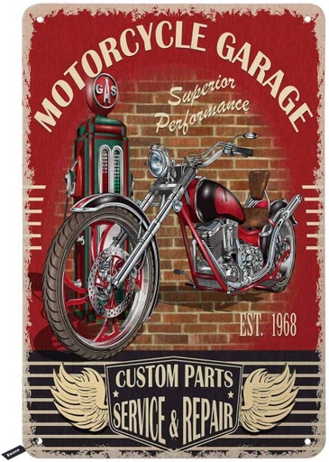 [GASSTATIONSIGN] Vintage Gas Station Metal Sign