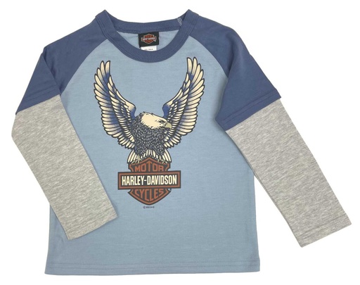 Little Boys' Up-Winged Eagle Doubler Long Sleeve Tee