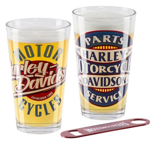 [HDL-18809] Parts &amp; Service Graphic Set of Two Pint Glasses