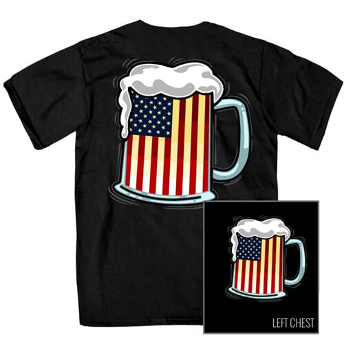 Beer Mug Flag T-Shirt