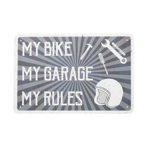 [OX378] My Bike, My Garage, My Rules Garage Metal Sign