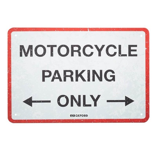 [OX380] Motorcycle Parking Only Garage Metal Sign