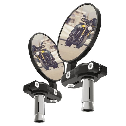 [OX577] Bar End Mirrors, Black