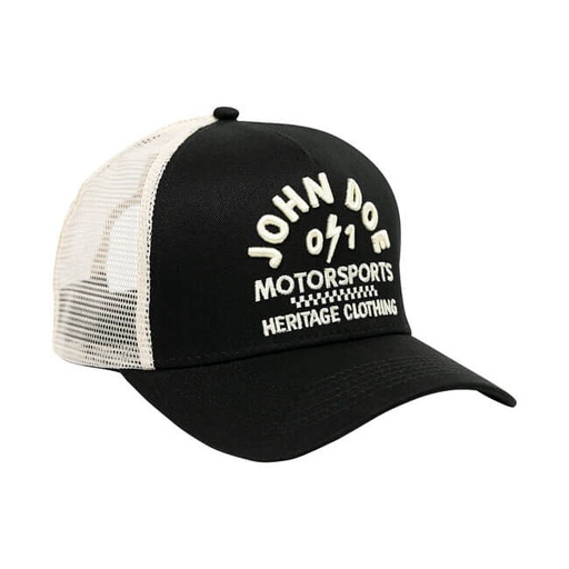 [JDP1010] Trucker Hat Black/White