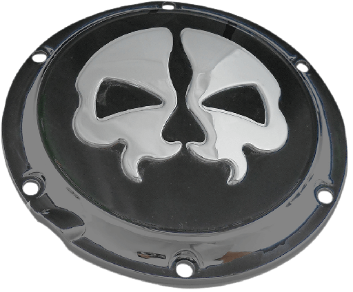 [1107-0551] Split Skull Derby Cover, 04-22 Sportster, Black