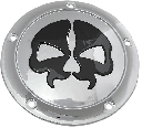 Split Skull Derby Cover, Chrome