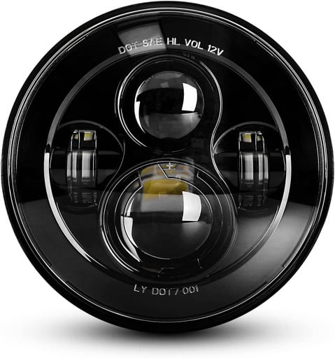 [X001ET9WCJ] LED Headlight 7", Black