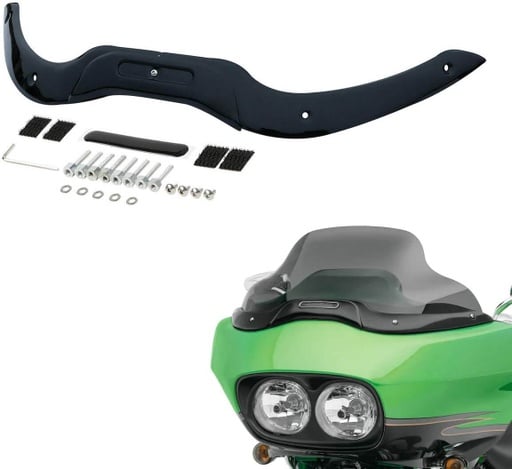 [X003UOGMA1] Elegant Windshield Trim for Harley Touring, Gloss Black