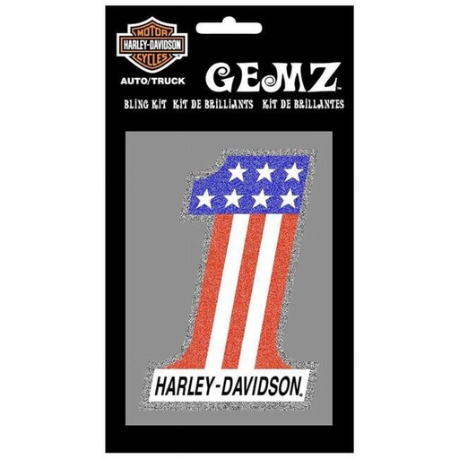 [CG43001] Harley-Davidson No.1 American Flag Bling Decal