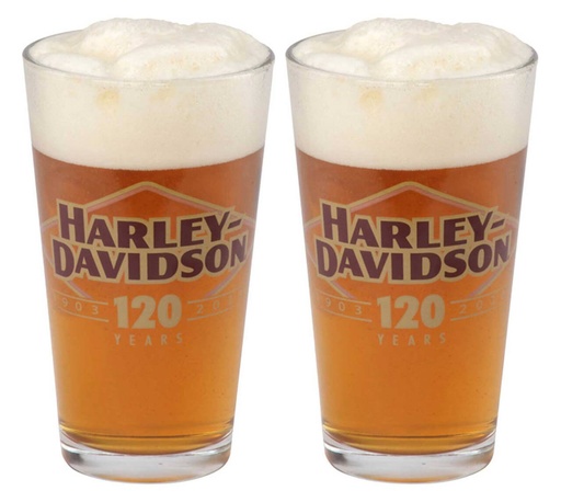 [HDX-98733] 120th Anniversary Logo Pint Glass Set, Limited Edition