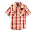 Men's Bar & Shield Plaid Shirt, YD Plaid, Merlot