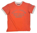 Big Boys' Double Layered Short Sleeve Tee, Orange/Gray