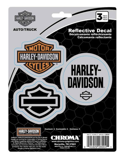 [CG28004] 3-Piece Reflective B&amp;S H-D Logos Decals