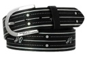 Women's Out of Line Foiled Genuine Leather Belt