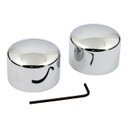 Front Axle Nut Cover Kit, Chrome