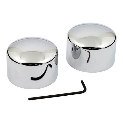 [951382] Front Axle Nut Cover Kit, Chrome