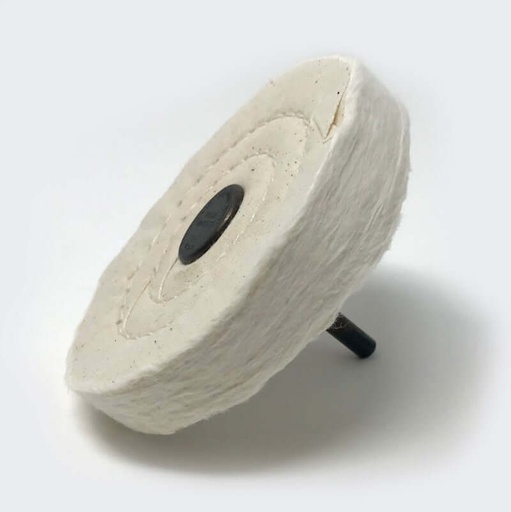 [4SM50P] 4″ Shank Mounted Cotton Buffing Wheel 50-Ply