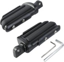 10mm Pilot Male Footrests Footpegs for Harley Softail Sportster, Black