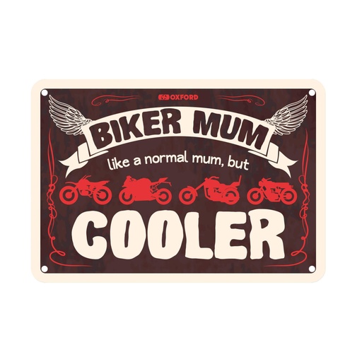 [OX348] Biker Mum Garage Metal Sign