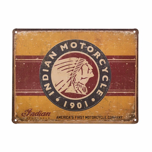 [2864420] First Motorcycle Embossed Metal Sign