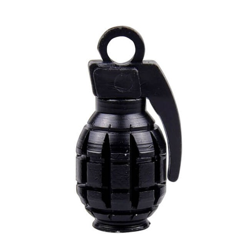 [913297] Hand Grenade Valve Caps, Black
