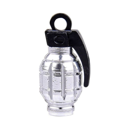 [913306] Hand Grenade Valve Caps, Chrome