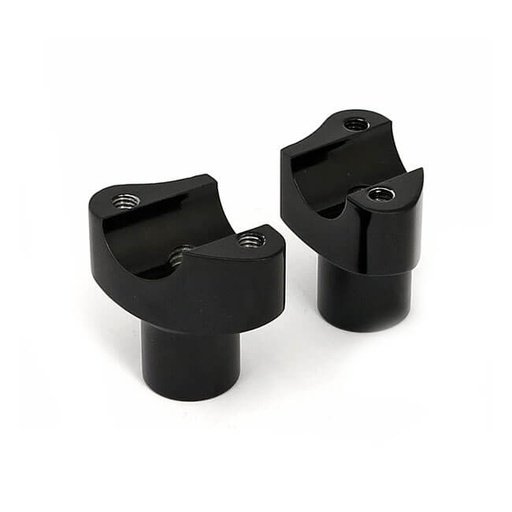 [904401] Forged Aluminum Risers Straight, 2&quot; Rise, Black