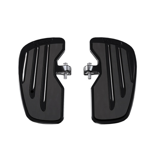 [2891341-266] Rider Floorboards with Inlays in Gloss Black, Pair