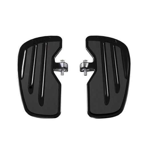 [2891341-266] Rider Floorboards with Inlays in Gloss Black, Pair