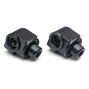 Splined Footpeg Adapters, Rear, Satin Black
