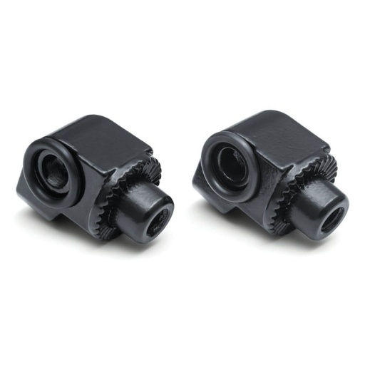 [3899] Splined Footpeg Adapters, Rear, Satin Black