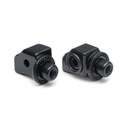 Splined Peg Adapters Rear, Satin Black