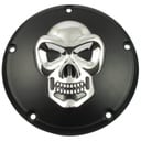 Skull Derby Cover 5-Hole, Black & Chrome