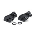 Splined Peg Adapters Front, Satin Black