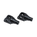 Tapered Front Footpeg Adapter, Gloss Black