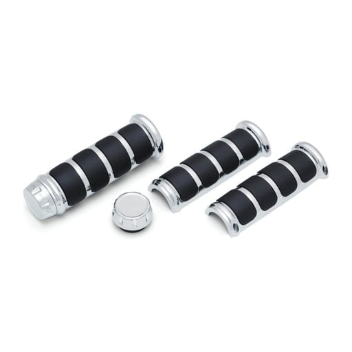 [6780] ISO Grip Covers for OEM Heated Grips, Chrome
