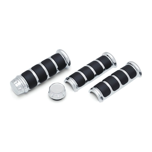 [6780] ISO Grip Covers for OEM Heated Grips, Chrome