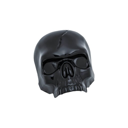 [5731] Skull Horn Cover, Black