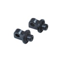 Splined Male Mount Peg Adapters, Gloss Black