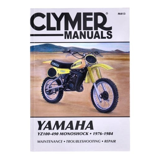 [M9413] Service Manual Yamaha YZ100-490 Monoshock Models 1976-1984
