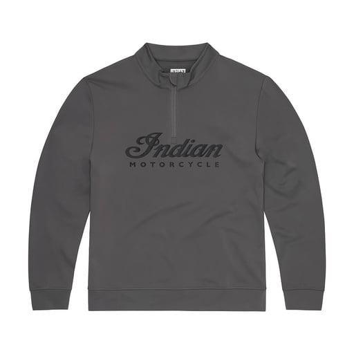 Quarter Zip Logo Headdress Top