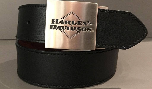 [97639-06V/3000] Midtown Black Leather Belt